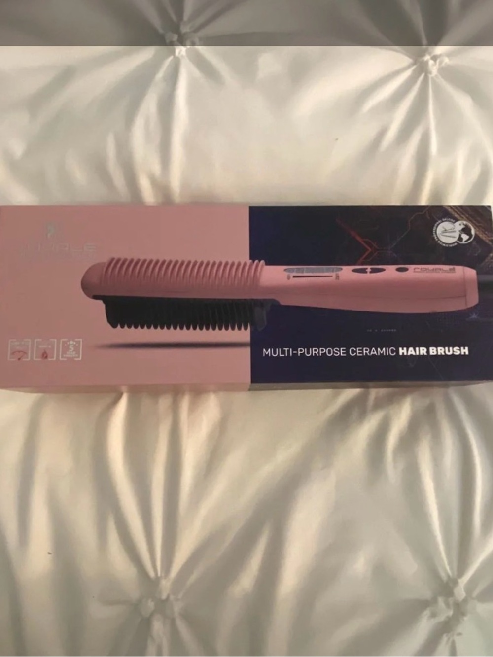 Heated hair straightener comb